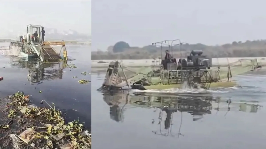 Yamuna Clean-Up Drive Targets Najafgarh Drain as Finland-Made Machine Joins Operations