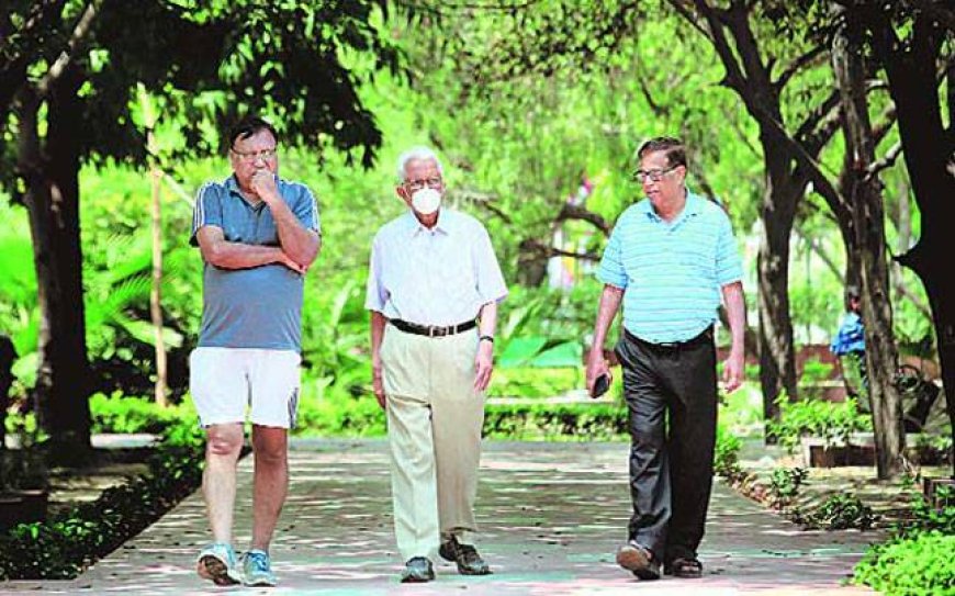 स्थानीय पार्कों में सुबह की सैर करने वालों की संख्या बढ़ी