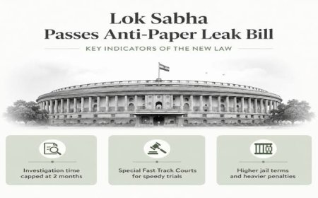Anti-Paper Leak Legislation Passes: Parliament has cleared a stringent bill aimed at curbing public examination paper leaks and malpractice, which will now go to the President for assent. PM Modi praised the passage of the legislation, emphasizing robust measures against exam syndicates.