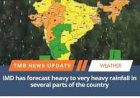 The India Meteorological Department issued an Orange Alert warning of heavy to very heavy rainfall across Uttarakhand, Jharkhand, Gangetic West Bengal, Odisha, Maharashtra, Konkan, and Goa
