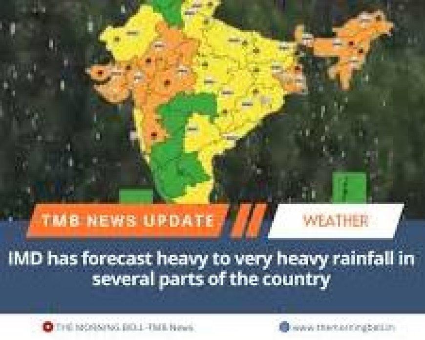 The India Meteorological Department issued an Orange Alert warning of heavy to very heavy rainfall across Uttarakhand, Jharkhand, Gangetic West Bengal, Odisha, Maharashtra, Konkan, and Goa